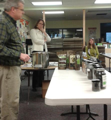 Tom, Renel, and Michelle Heller with Biochar in the Summit's Classroom sessions